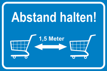 Set a 10 Stück Aufkleber " Abstand halten"